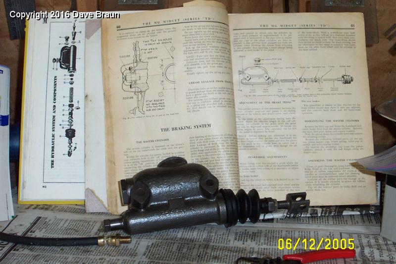 MGTD15470/Brakes/Rebuilding brake master cylinder